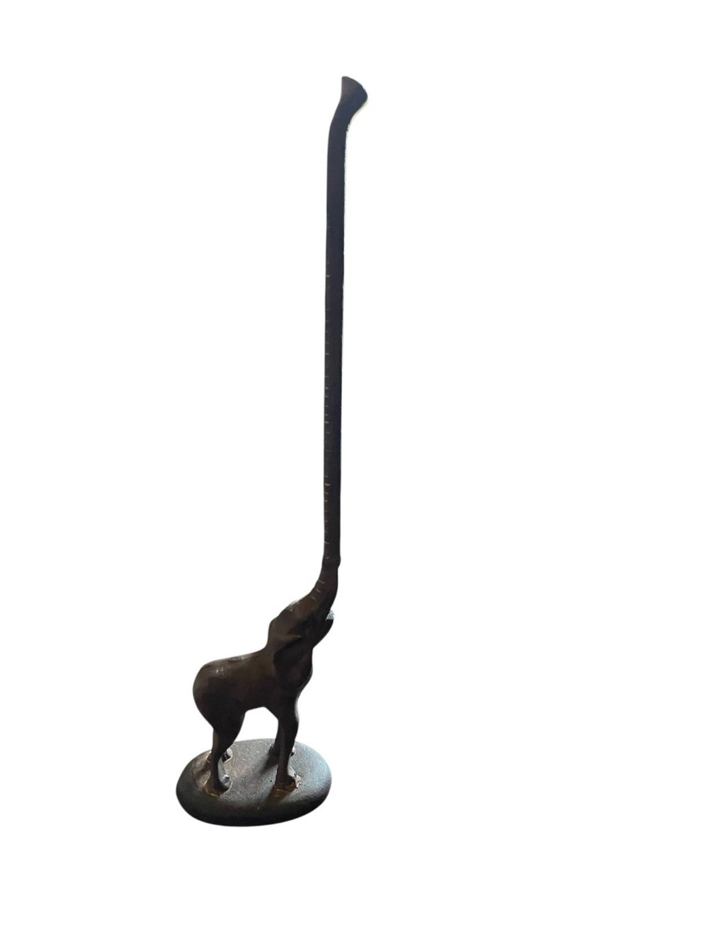 Vintage Cast Iron Elephant Paper Towel Toilet Paper Holder Bohemian Collectible